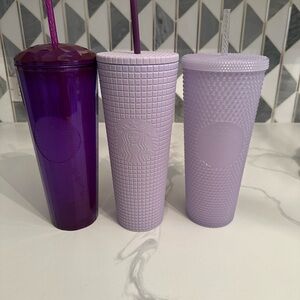 Starbucks Purple Tumbler Trio